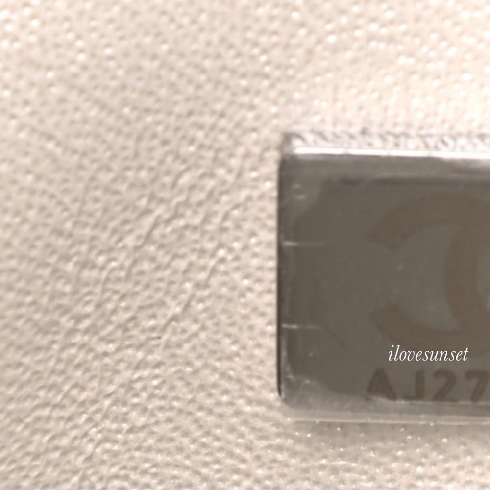 {CHANEL} Metallic Goatskin Quilted Mini Rectangular Flap Grey Green - Picture 6 of 10